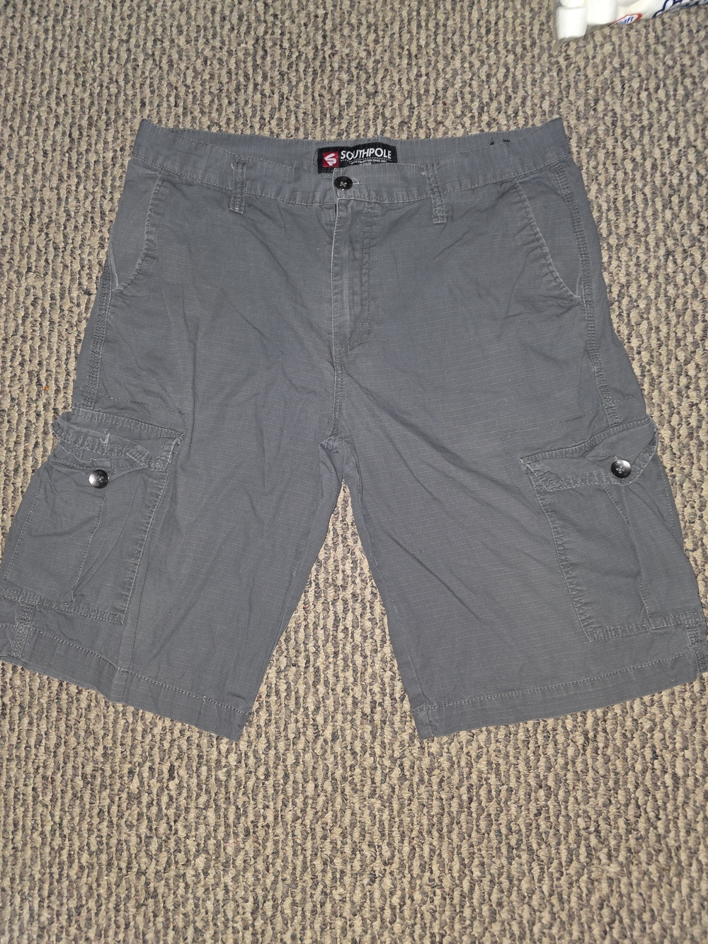 South Pole Men's Charcoal Gray Cargo Shorts